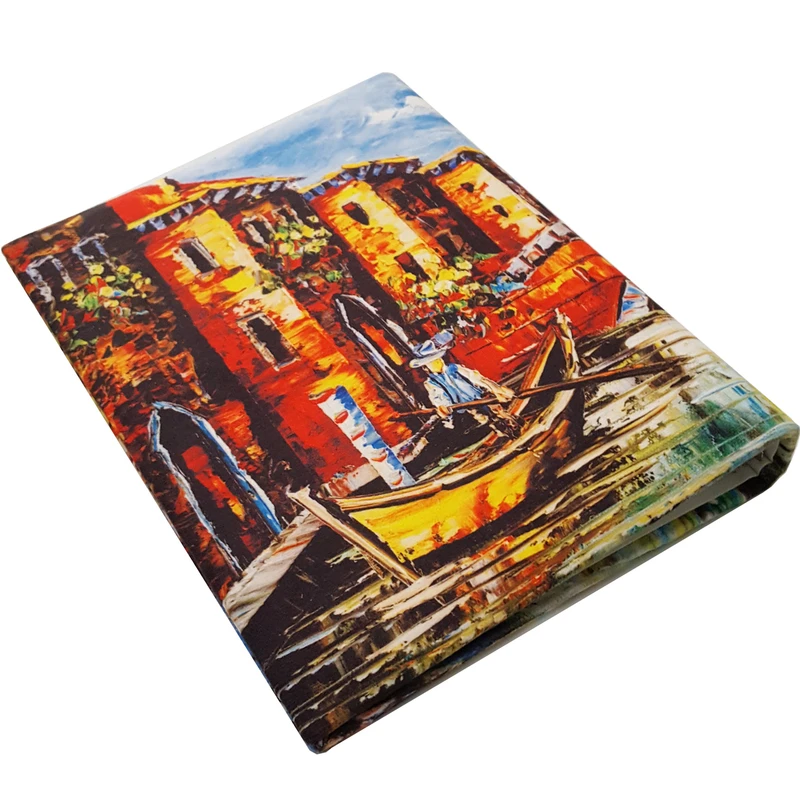 دفتر کلاسوری 100 برگ پارچه ای پدیده نقش مدل 26 حلقه نقاشی 