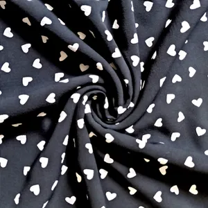 پارچه لباس مدل حریر قلبی کد001