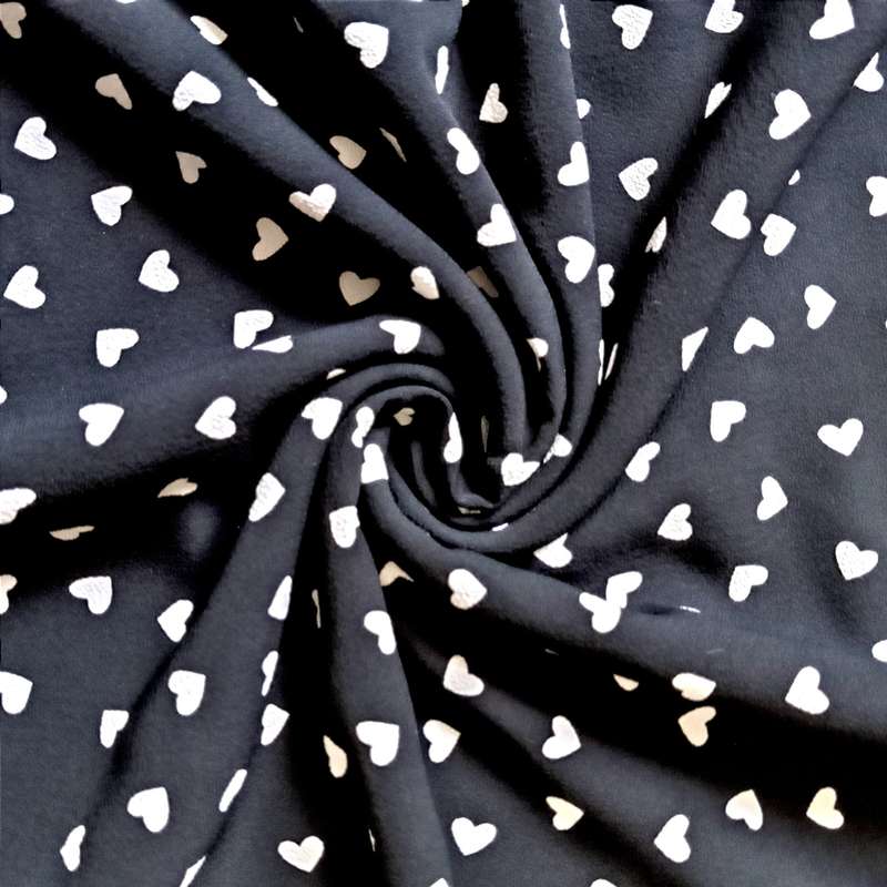 پارچه لباس مدل حریر قلبی کد001