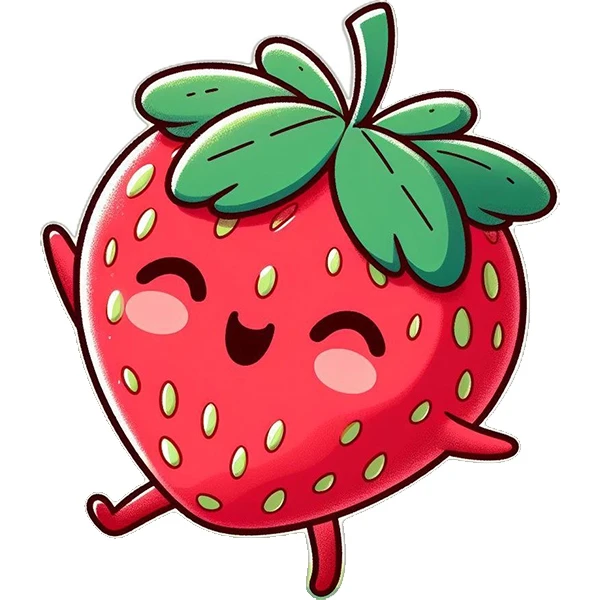 استیکر پارچه و لباس پاد آفرین طرح توت فرنگی کد 5333