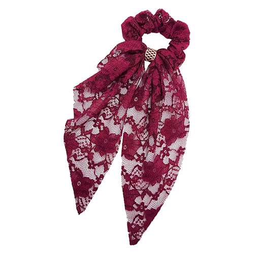 کش مو زنانه مدل گل بنفشه طرح دنباله دار کد 750-4