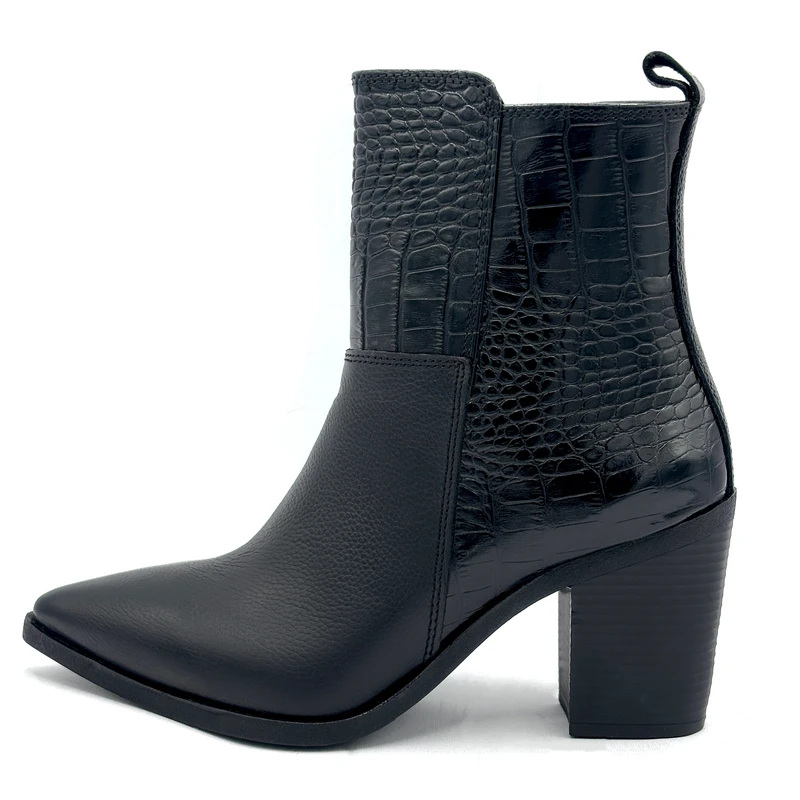 نیم بوت زنانه مدل چرمی کد 417