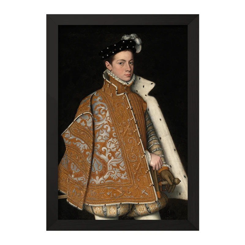 تابلو خندالو مدل پرتره شاهزاده الساندرو فارنزه اثر سوفونیسبا آنگویسولا کد F12252