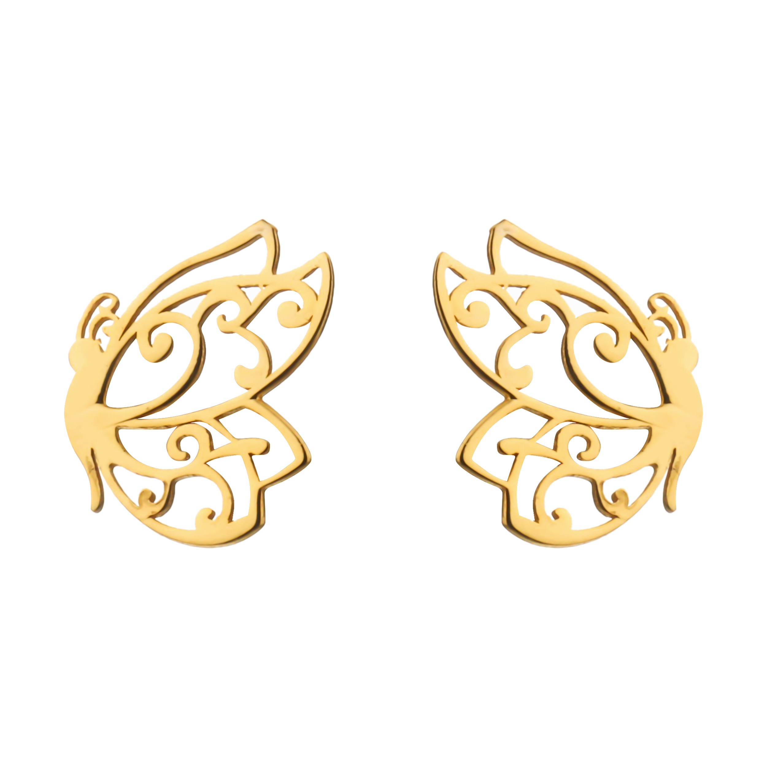 گوشواره طلا 18 عیار زنانه مایا ماهک مدل ME1086 طرح پروانه