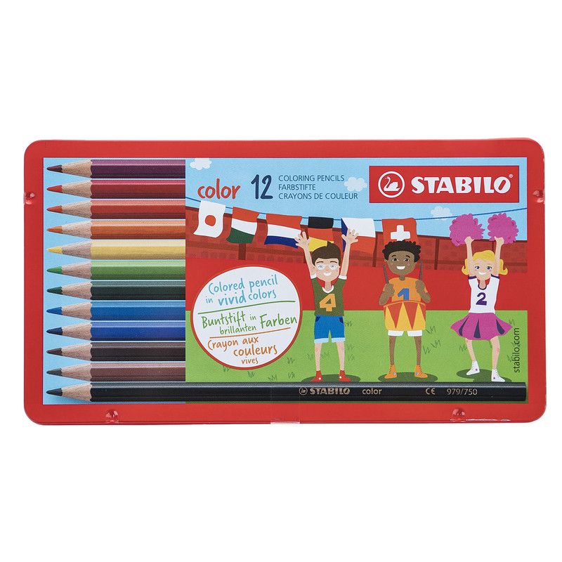 مداد رنگی 12 رنگ استابیلو مدل Swano