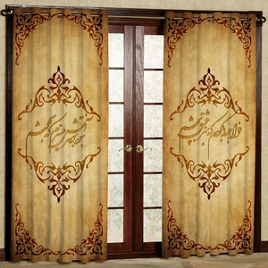 پرده مدل شعر مخمل پانچی کد 1076L سایز 140x280 سانتی متر