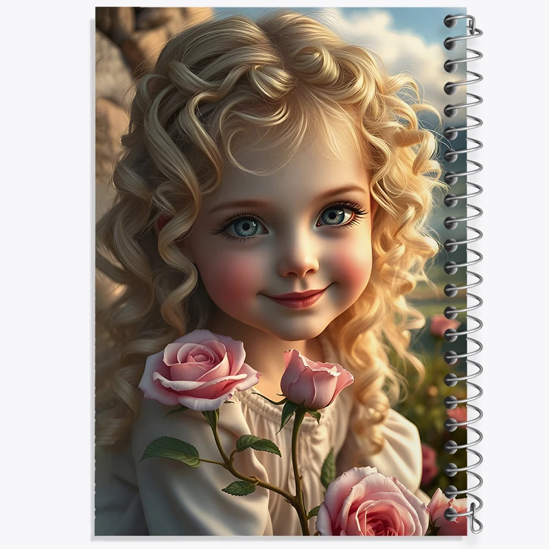 دفتر مشق 50 برگ خندالو طرح دخترانه کد F8433