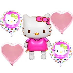 بادکنک فویلی کیتی بانیبو مدل Hello Kitty مجموعه 5 تکه سایز 150