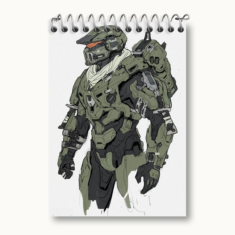 دفتر یادداشت 50 برگ خندالو مدل بازی هیلو (Halo) کد 31494