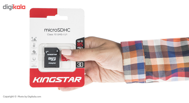 کارت حافظه microSDHC کینگ استار کلاس 10 استاندارد UHS-I U1 سرعت 85MBps همراه با آداپتور SD ظرفیت 32 گیگابایت