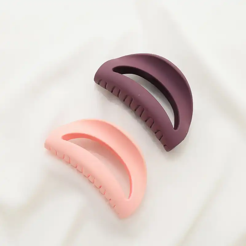 کلیپس مو زنانه مدل شمعی هلالی مات کد 108 بسته 2 عددی