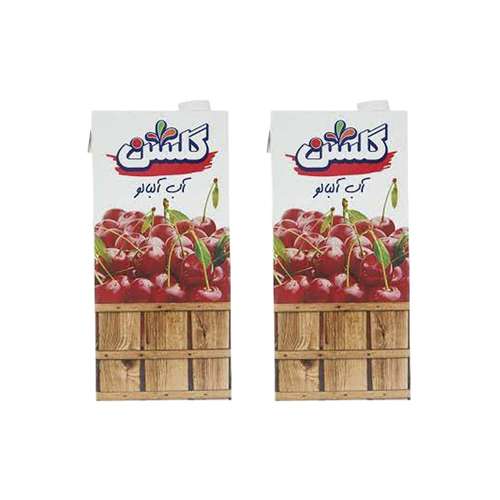 آبمیوه آلبالو گلشن 1 لیتر بسته 2 عددی