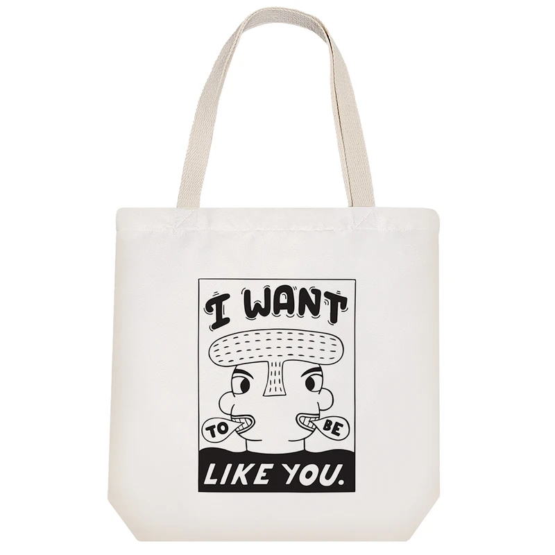 ساک خرید پارچه ای خندالو طرح ابراز علاقه مدل توت بگ کد 6865