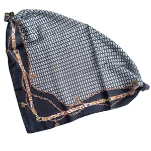 روسری زنانه مایکل کورس مدل مینی اسکارف ابریشم کمربندی زنجیری کد 50