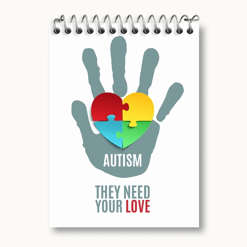 دفتر یادداشت 50 برگ خندالو مدل اتیسم Autism کد 26745