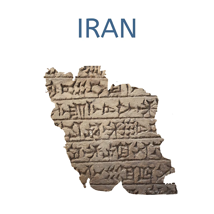 استیکر پارچه و لباس پاد آفرین مدل نقشه ایران کد S7069