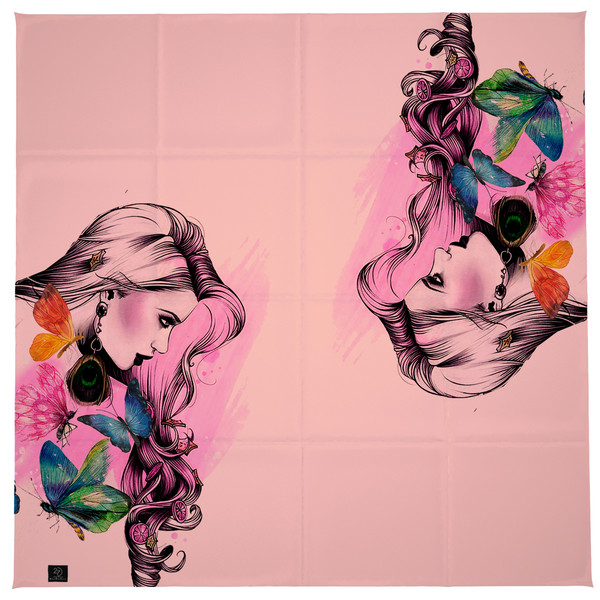 روسری زنانه 27 طرح girl کد H03