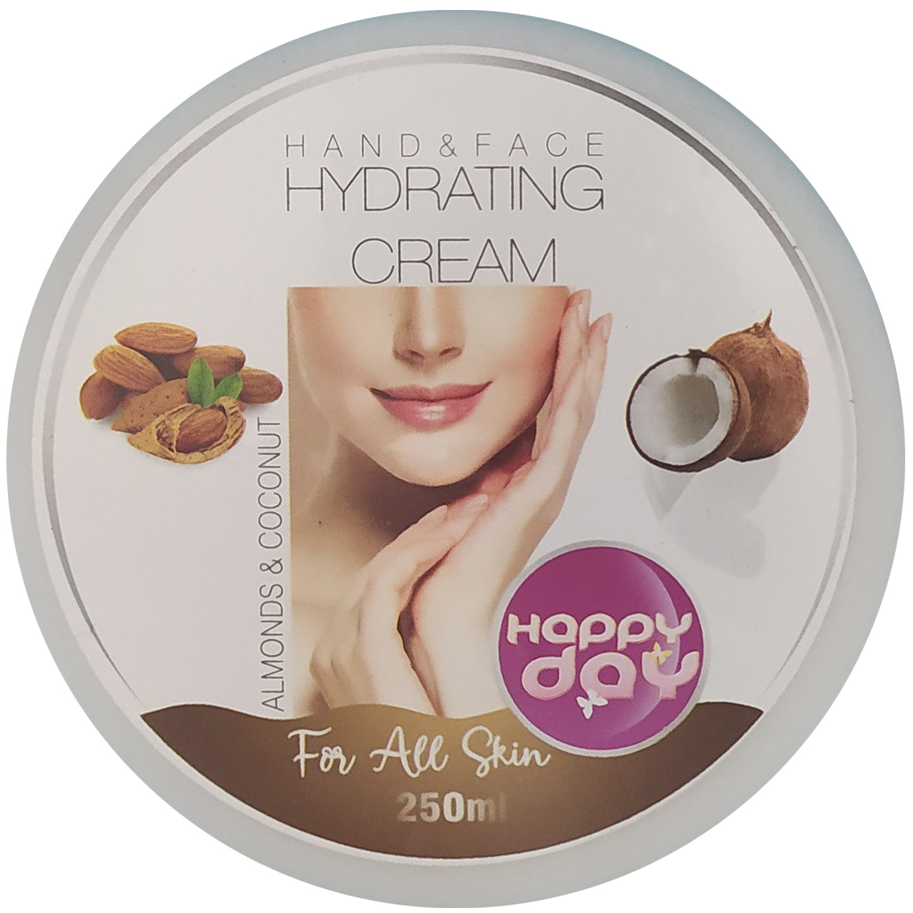 کرم آبرسان هپی دی مدل Almond & coconut حجم 250 میلی لیتر