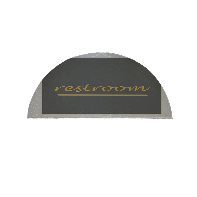 پادری مدل نیم دایره طرح Restroom کد 8683 سایز 90×45 سانتی متر