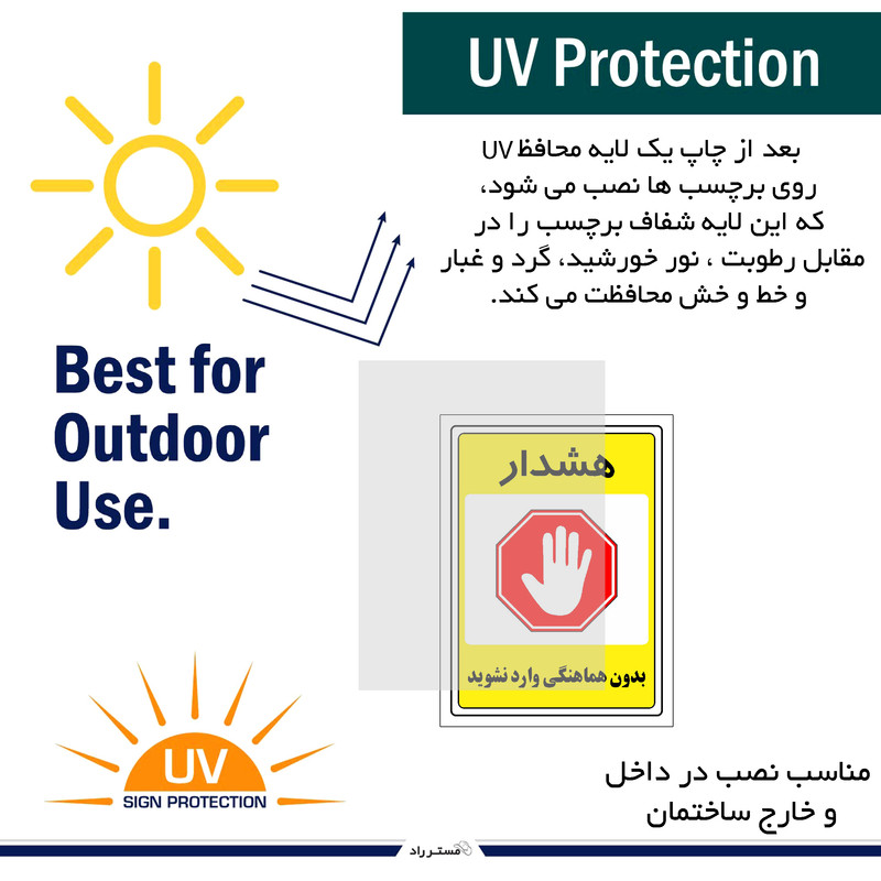 برچسب ایمنی مستر راد طرح بدون هماهنگی وارد نشوید مدل HSE-OSHA-1301