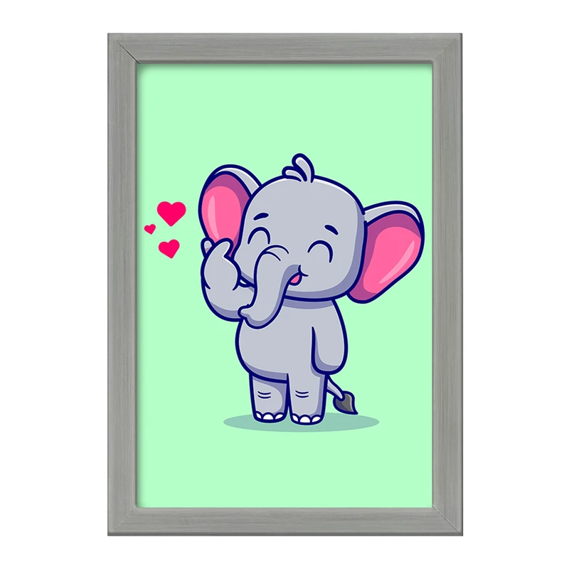 تابلو خندالو طرح  حیوانات بامزه فیل کد 25427