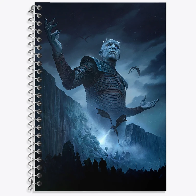 دفتر زبان 50 برگ خندالو مدل سه خط طرح گیم اف ترونز (Game of Thrones) کد F50