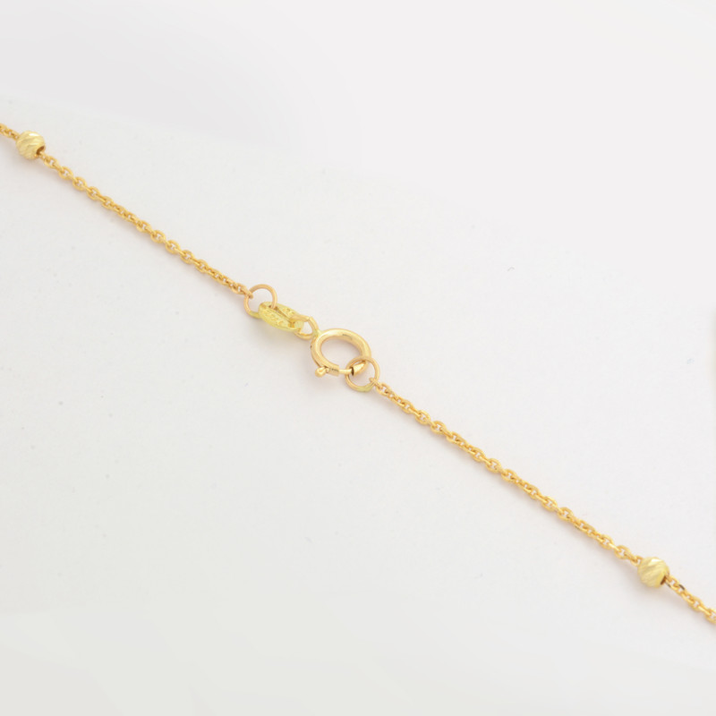 زنجیر طلا 18 عیار زنانه طلای مستجابی مدل گوی آلبرنادو کد M40