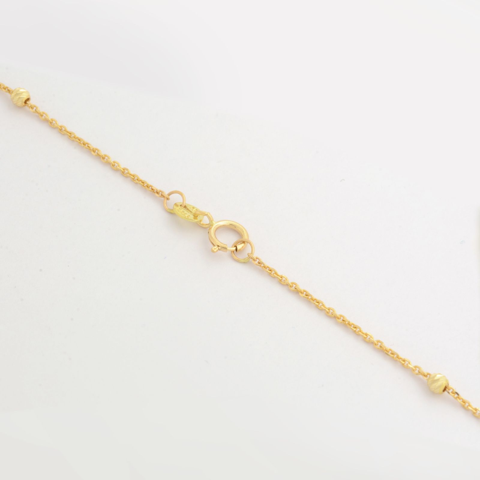 زنجیر طلا 18 عیار زنانه طلای مستجابی مدل گوی آلبرنادو کد M40 -  - 2