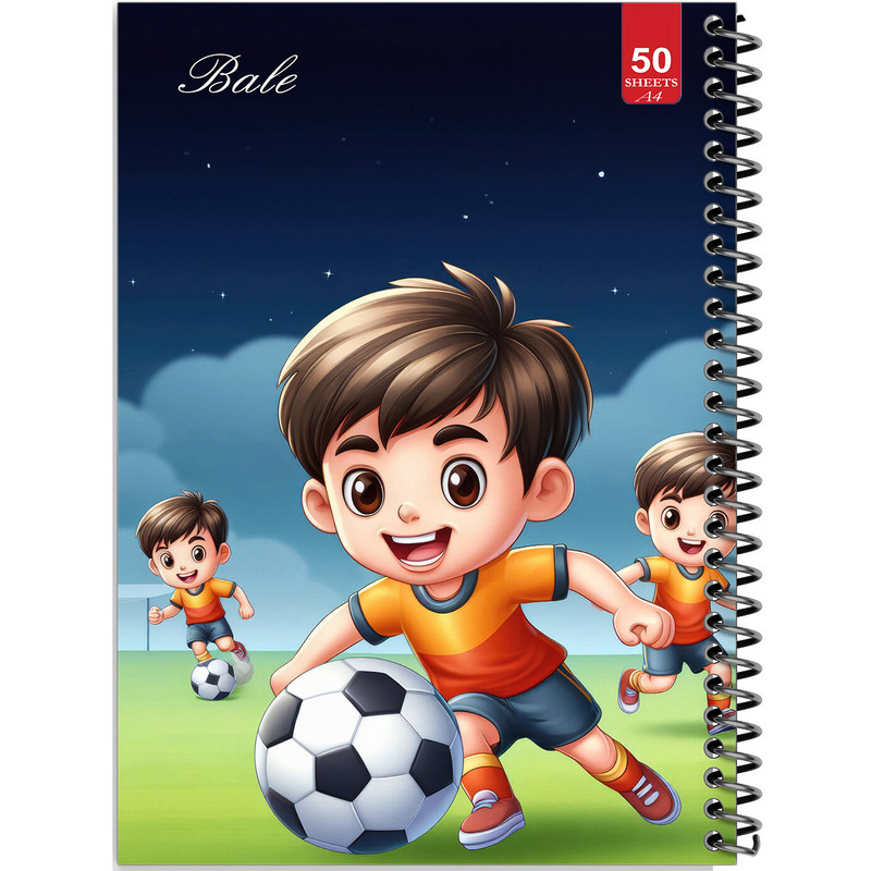 دفتر نقاشی 50 برگ انتشارات بله طرح پسرانه فوتبال کد A4-L647