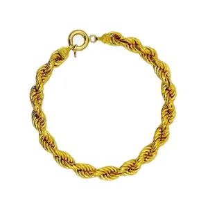 دستبند طلا 18 عیار زنانه دوست خوب مدل مارپیچ dk162