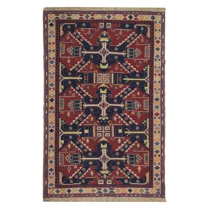 گلیم دستباف دو متری طرح سوزنی کد 624