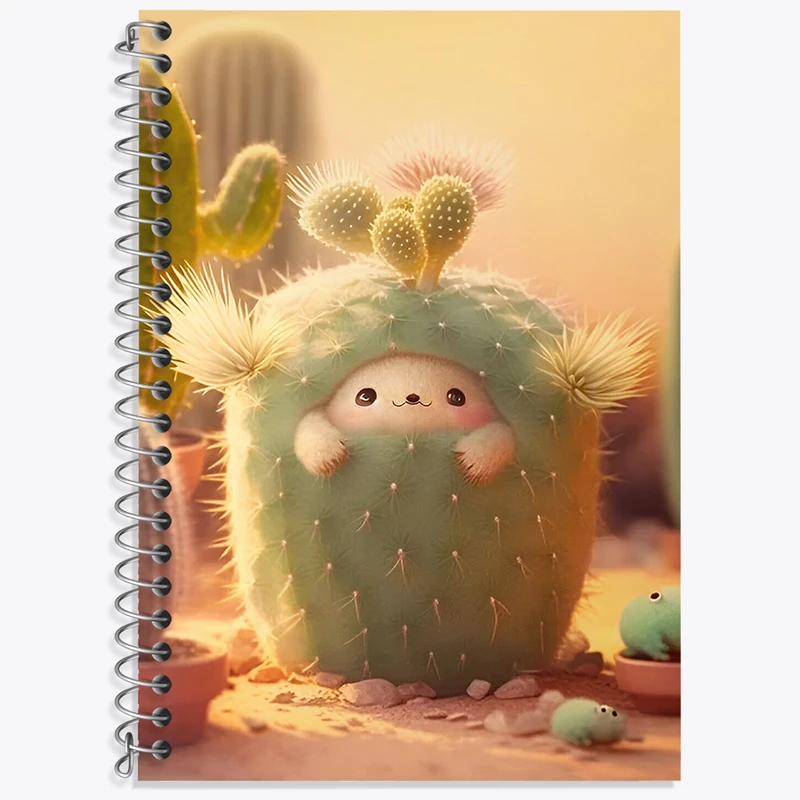 دفتر لغت 50 برگ خندالو طرح کاکتوس کیوت کد N4069