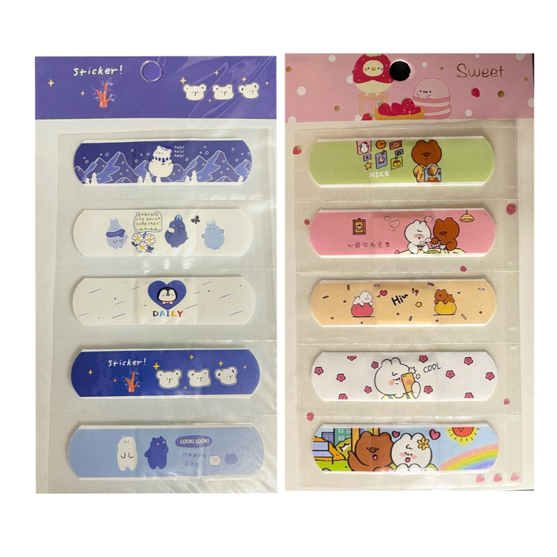 چسب زخم مدل  فانتزی طرح خرس قطبی و خرس قهوه ای مجموعه 2 عددی