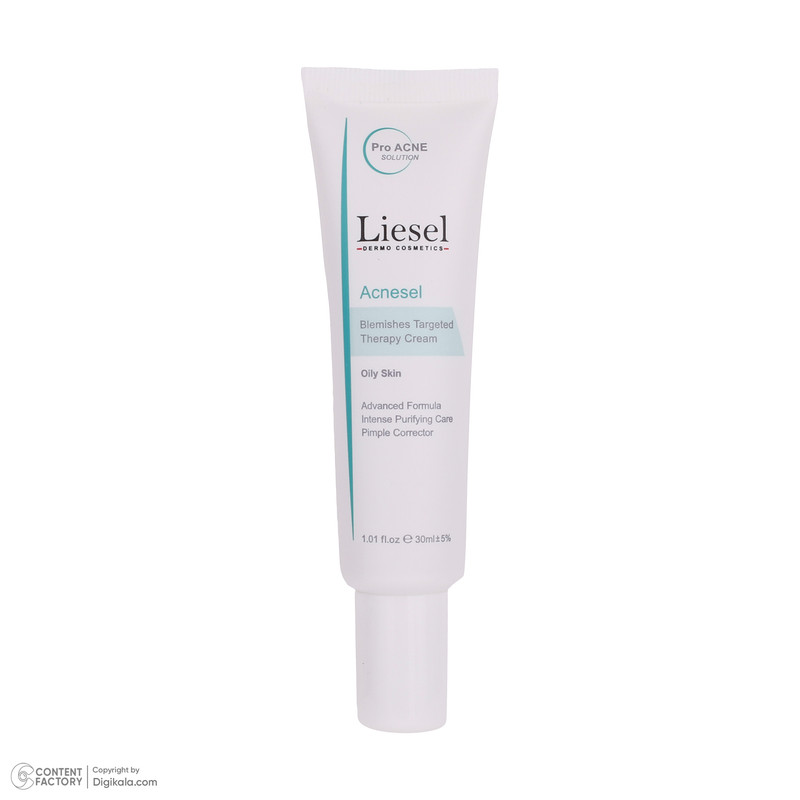 کرم ضد جوش لایسل مدل Acnesel مناسب پوست های چرب حجم 30 میلی لیتر