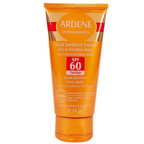کرم ضد آفتاب رنگی آردن SPF60 مقدار 50 گرم