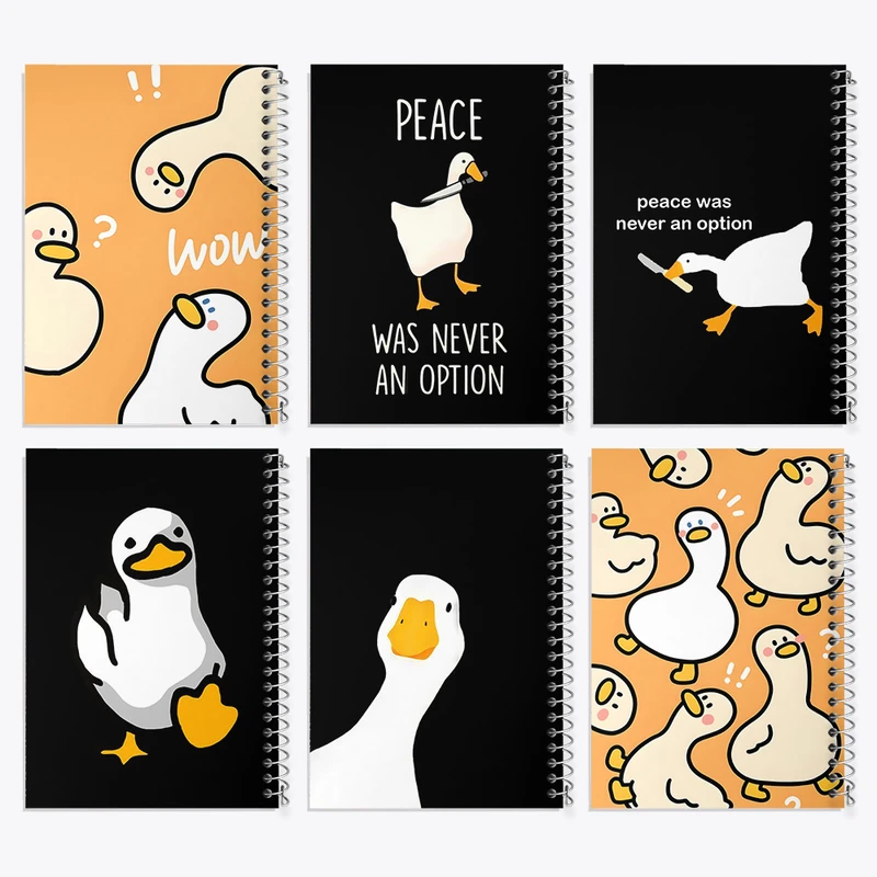 دفتر مشق 100 برگ خندالو طرح اردک بامزه کد 878 مجموعه 6 عددی