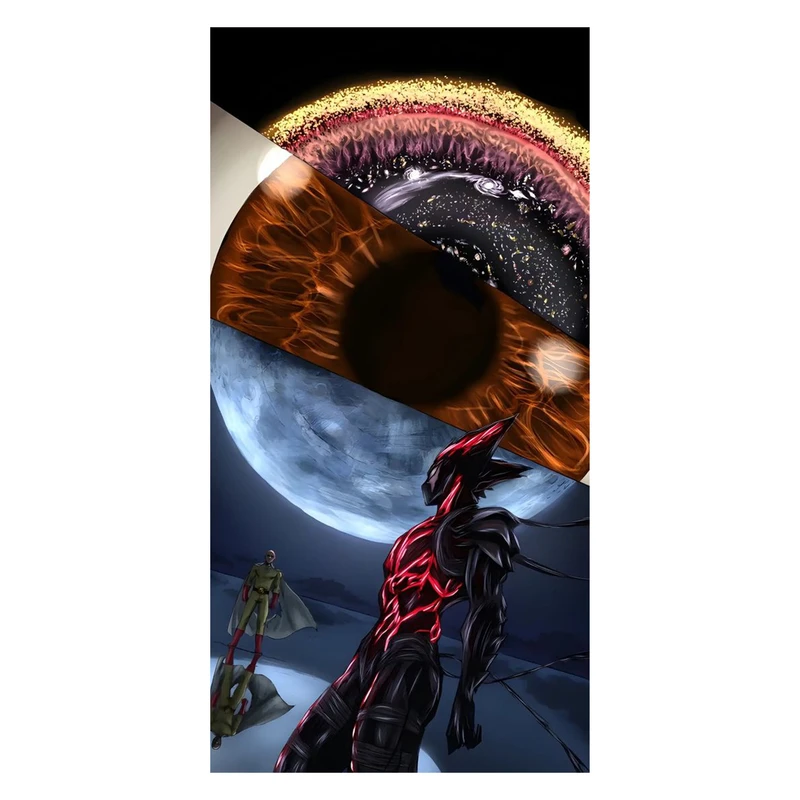 استیکر لپ تاپ و موبایل مدل انیمه طرح مرد تک مشتی سایتاما One Punch Man کد 1331