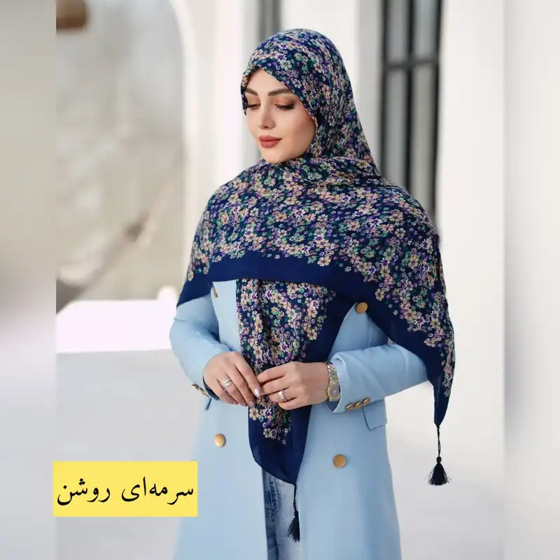 روسری زنانه مدل نخ پنبه منگوله دار کد 05