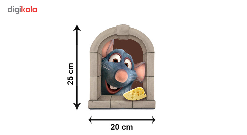 استیکر سه بعدی باروچین مدل موش سرآشپز 2