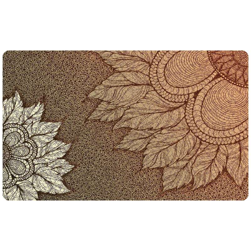 پادری طرح گل گوشه مدل 3304 سایز 76x46 سانتی متر
