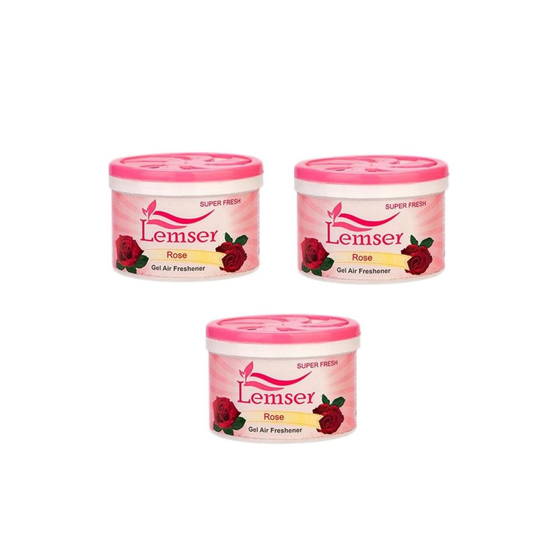 ژل خوشبو کننده هوا لمسر مدل Rose حجم 90 میلی لیتر بسته 3 عددی