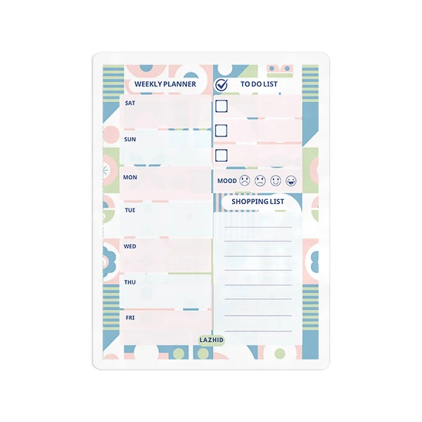 تخته وایت برد لاژید مدل پلنر برنامه ریزی کد PL035 سایز 20*30 سانتی متر