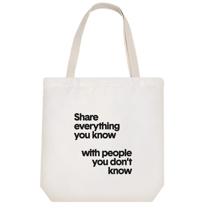 ساک خرید خندالو طرح Share Everything You Know …  کد 6585