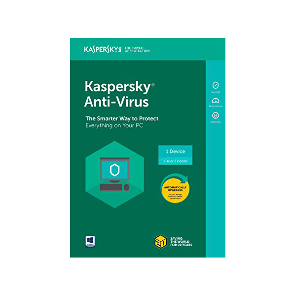 نرم افزار امنیتی کسپرسکی آنتی ویروس 1 کاربره 1 ساله 2018