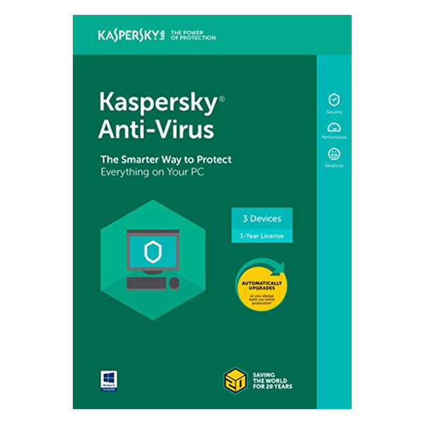 نرم افزار امنیتی کسپرسکی آنتی ویروس 3 کاربره 1 ساله 2018