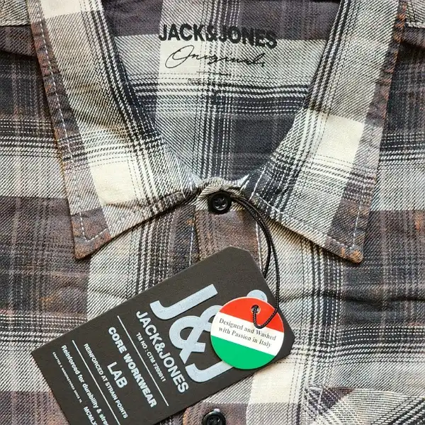 پیراهن آستین بلند مردانه جک اند جونز مدل DARKBRN-12183608