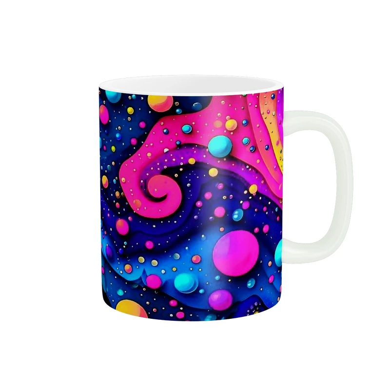 ماگ پادآفرین مدل نقاشی آبستره موجی کد 143