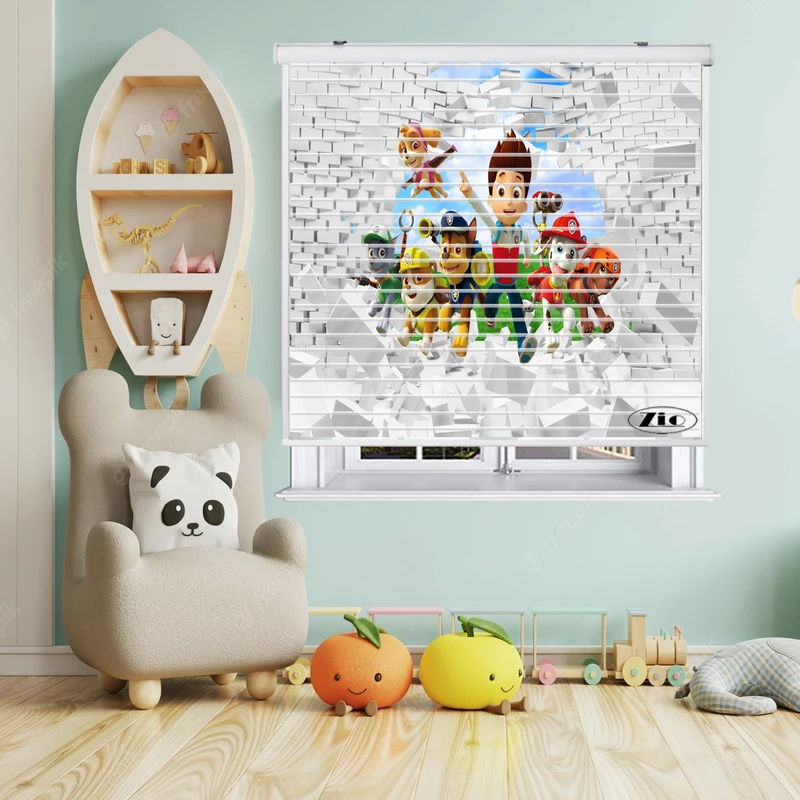 پرده زبرا زیو مدل سیلوئت K3040 سایز 150x150 سانتی متر