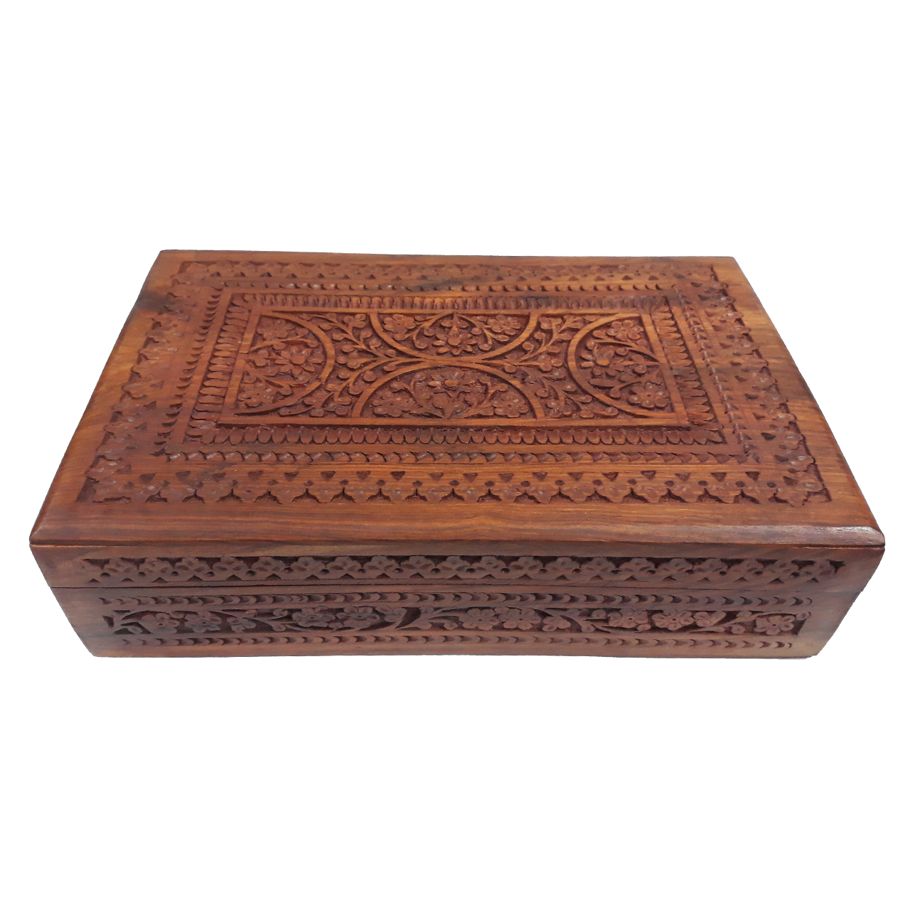 جعبه چوبی منبت کاری هندی مدل 1010-K