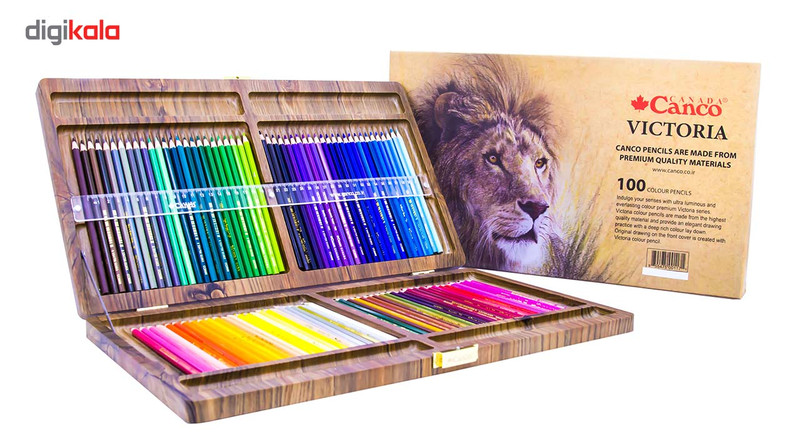 مداد رنگی 100 رنگ جعبه چوبی کنکو مدل ویکتوریا